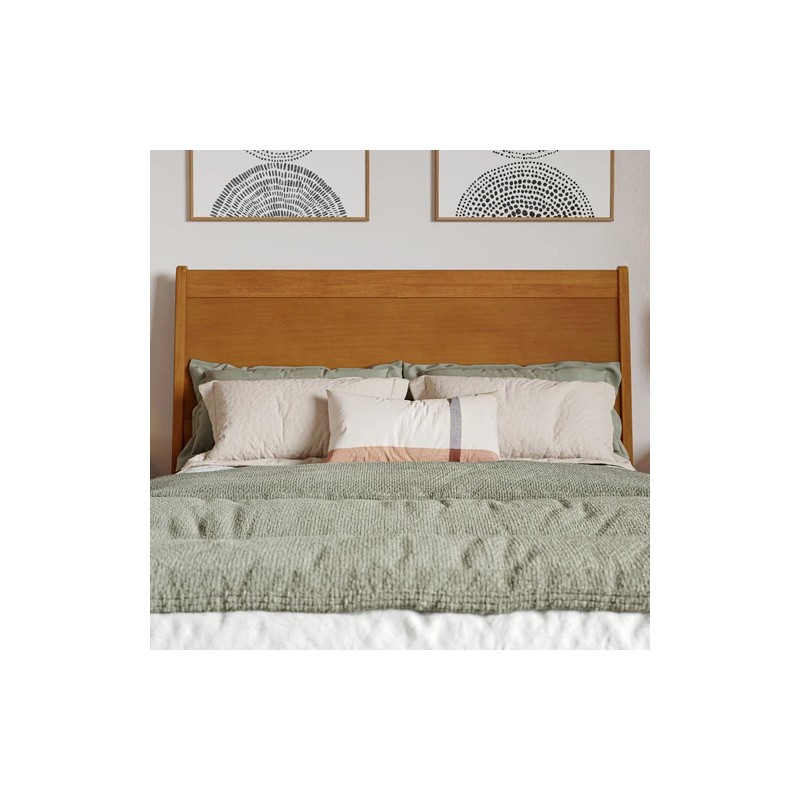 AFI Casanova Full Solid Wood Panel Headboard in Light Toffee