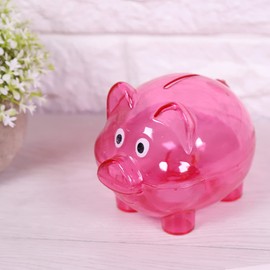 alcancia para propinas Linda Hucha, Hucha De Resina Irrompible, Tarro De Ahorro De Regalo De Juguete para Niños, Hucha para Niñas Y Niños, Regalos Prácticos para Cumpleaños, Navidad, Baby Shower(Rosa
