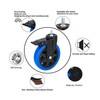 6 inch Casters Heavy Duty Swivel Threaded Stem Caster Wheels