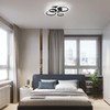 Vikaey Modern LED Flush Mount Ceiling Light, 4 Rings Black
