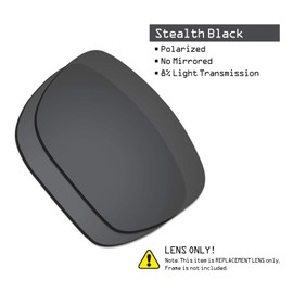 SmartVLT Polarized AR Coated Stealth Black Replacement Lenses for Oakley Holbrook XL OO9417 Sunglass