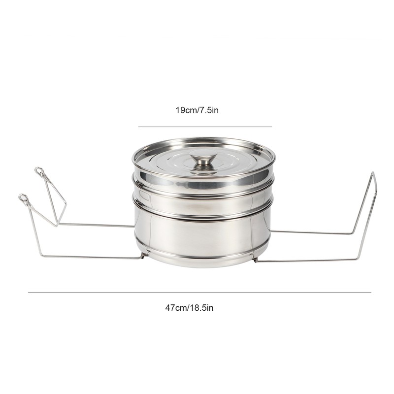 Stackable 3 Tier Stainless Steel Steamer Cooker Pot Set Cook