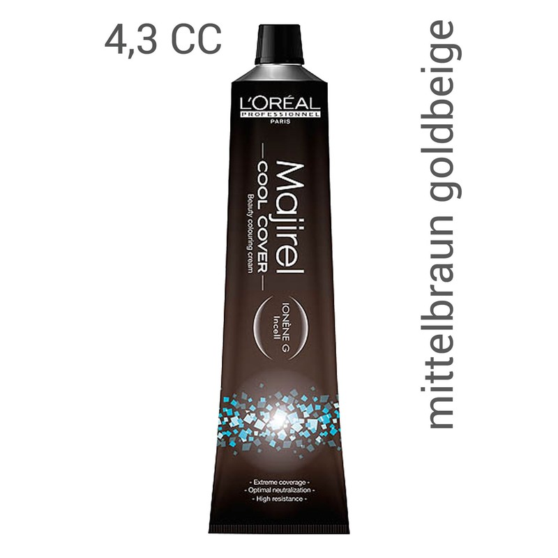 L'Oréal Majirel Cool Cover 4.3 Medium Brown Gold Beige 50