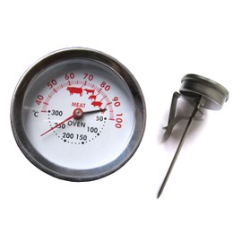 Dr. Richter 2-in-1 Stainless Steel Roasting Thermometer with Integrated Oven Thermometer - Meat - Roasting