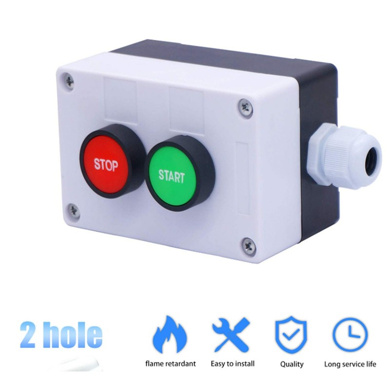 Start/Stop Box Momentary Red Green Sign NO NC Push Button