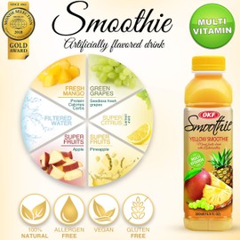 OKF Smoothie, Yellow, 16.9 Fluid Ounce (Pack of 20)