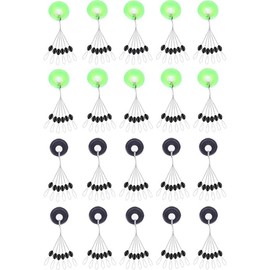 120Pcs Fishing Floats, Fishing Bobber Beads Stopper Float Sinker Stops Fishing Tackle Accessories for Line Number 0.4-2.0 Olive, Line Stops Fishiing and Sinker, Terminal Tackle and Accessories