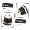 VILLFUL 2pcs Black Push Button Momentary Push Button Switch Flush