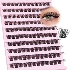 SLSXNL Lash Clusters Wispy 9-14MM D Curl Eyelash Clusters Natural Cluster Lashes False Eyelashes 9mm 10mm 12mm 14mm 120pcs Lashes Clusters