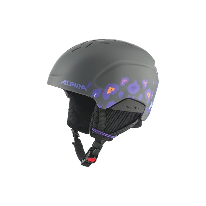 ALPINA PIZI Unisex Youth Ski Helmet Midnight Grey Matte Leo