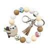 Fuqimanman2020 Sloth Keychain Cute Animal Sloth Silicon Bead Keychain for
