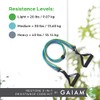 Gaiam 3-in-1 Resistance Band Kit with Comfort-Grip Handles and Interchangeable