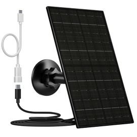 Vuebee 7W Solar Panel for Security Camera, USB C Solar Panel Charger for Camera, USB Solar Panel Compatible with Eufycam & DC 5V Rechargeable Battery Camera, IP65 Waterproof, 9.8ft Charging Cable