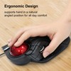 ELECOM HUGE Trackball Mouse, Wired, Finger-Operated, 8-Button Function, Palm Rest