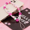 LUSTEMBER Beaded Phone Lanyard Wrist Strap Smiley Face Beaded Handmade