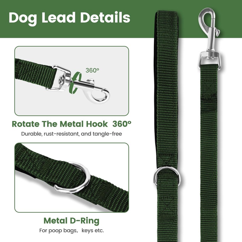 HAPPY HACHI Dog Training Lead, Long Line Nylon Leash for