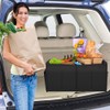 Homeve Trunk Organizer, Car Storage, Reinforced Handles, Collapsible Multi-Compartment, Foldable,