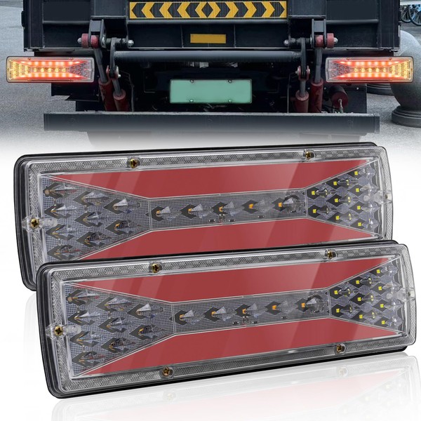 X-STYLE Truck Tail Lamp, 12 V, 3 Color LED, Yellow,