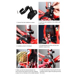VOANZO Red Bike Chain Guide Sport Single Gear Durable Chain Guide Bike Protector Front Dial Smooth Driving