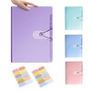 4 PCS A4 Expanding File Organiser, Poly Pockets Document Organiser,