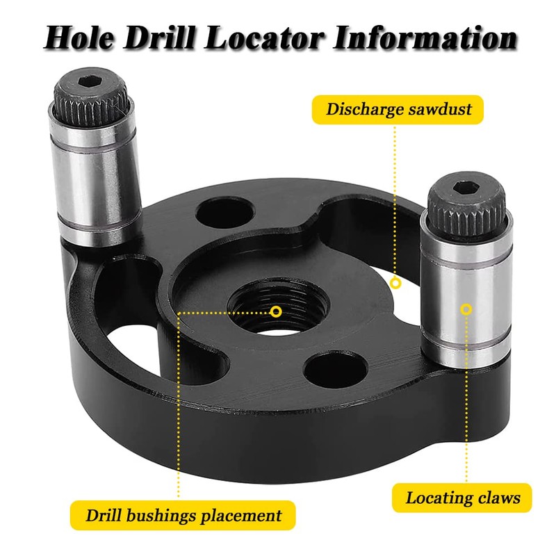 Mesee Dowel Drill Guide, Vertical Pocket Hole Jig Kit 3-Hole