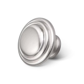 NIZADO Brushed Nickel Knobs for Drawer 20 Pack, Solid Round Kitchen Cabinet Knobs, Dresser Pulls for Bedroom Bathroom Vanity, Diameter: 1.32 Inch(33.5mm)