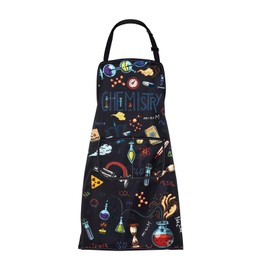 ENSIANTH Chemistry Apron Gifts for Chemistry Nerds Chemistry Lover Gifts Chemistry Teacher Gifts Chemistry Theme Cooking Apron (Chemistry Apron)