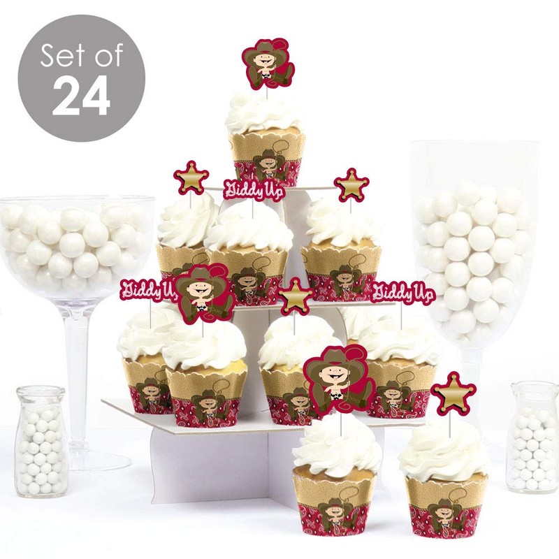 Little Cowboy – Decoración para cupcakes – Western Baby Shower