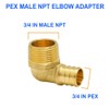 (Pack of 10) TMKOOL Pex 3/4"x3/4" Male NPT Threaded Adapter