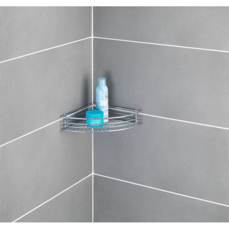 WENKO Milano Corner Shelf Solid with Screws and Wall Plugs