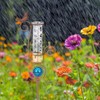 HOBYLUBY 27'' Rain Gauge Outdoor, Rain Gauge with Luminous Beads