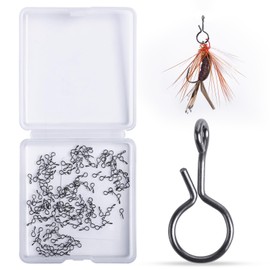 UNYLE Fly Fishing Snaps, Fishing Clips Quick Change Lure Snaps, Fly Fishing Tippet Rings Small Clips for Fly Fishing Flies, Fishing Lures Quick Clips No Knot Fast Snaps Fishing Tackle
