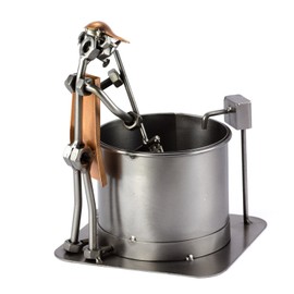 Steelman24 I Nuts and bolts sculpture Cheesemaker With Personal Engraving I Handmade ornaments I I Metal figurine