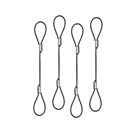 LINDY 40774 Cable Adapter Tethers - Pack of 4, Black