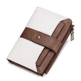 SENDEFN Small Wallets for Women Leather Bifold Compact RFID Blocking with ID Window