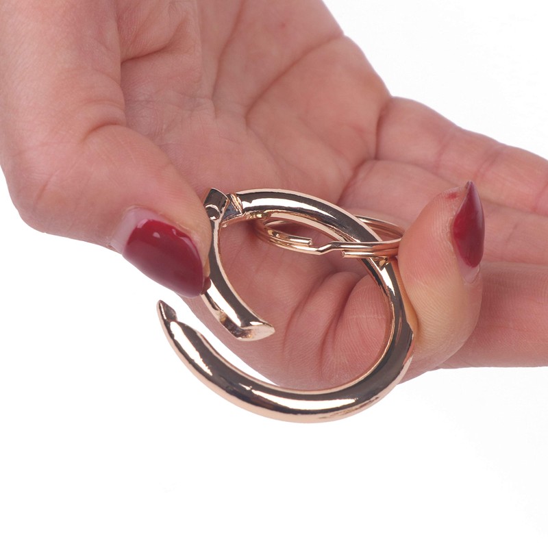 YAKA Silicone Wrist Rhombic Keychain Circle Bracelet Rubber Bangle Round