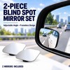 2PCS Blind Spot Mirrors for Cars – Adjustable Wide Angle