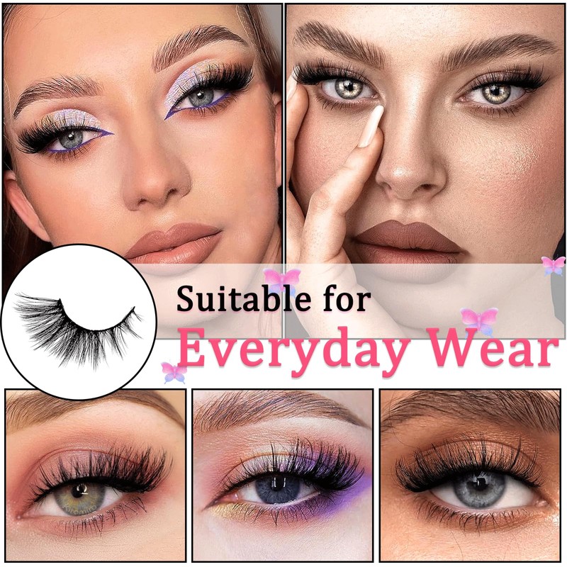 3D False Eyelashes, Cat's Eye, Natural Artificial Eyelash Extensions Set,