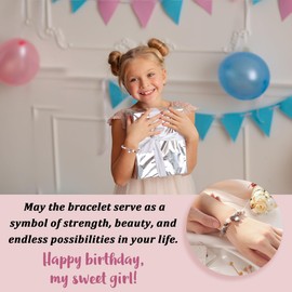 POWWA 8 Year Old Girl Birthday Gift, Girls Birthday Gifts Age 8-10, Jewelry for Teen Girls, Gifts for 8 Year Old Girls, Girls Gifts Age 8-10, Birthday Gifts for 8 Year Old Girl