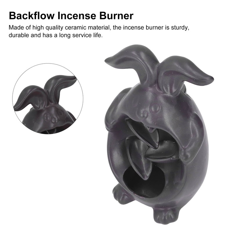 Incense Burner Bunny Shape Exquisite Beautiful Backflow Waterfall Aroma Burner