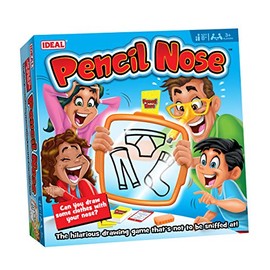 IDEAL | Pencil Nose: The hilarious drawing game thatâs not to be sniffed at! | Family Games | For 3+ Players | Ages 8+