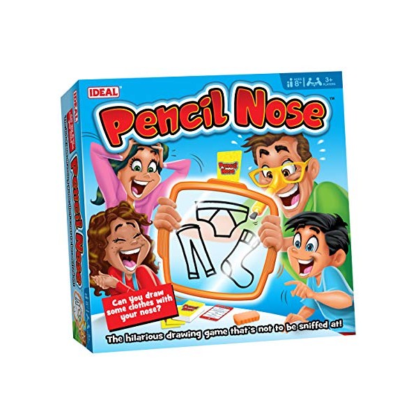 IDEAL | Pencil Nose: The hilarious drawing game thatâs not to be sniffed at! | Family Games | For 3+ Players | Ages 8+