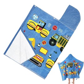 Hooded Towels for Kids,Kids Hooded Towel with Vehicle Pattern | Soft Cover Washcloth Blanket 50x30 Inch Wrap for Shower Swim Travel Girl Boy