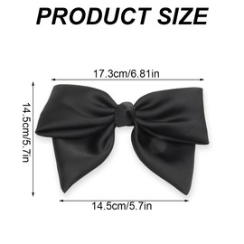 XPEX 2 Pack Bow Hair Clips for Women French Fabric Bow Hair Clips for Women Hair Clips with Bow Elegant Hair Accessories for Girls and Kids (Black and Beige)