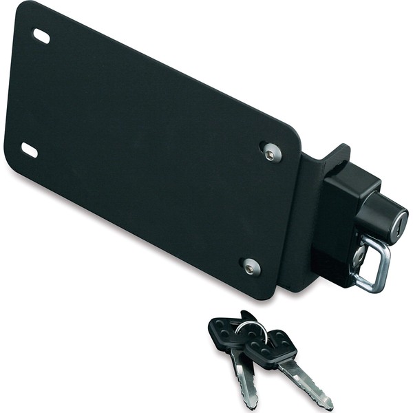 Kuryakyn 4248 Motorcycle Accessory: License Plate Helmet Security Lock with