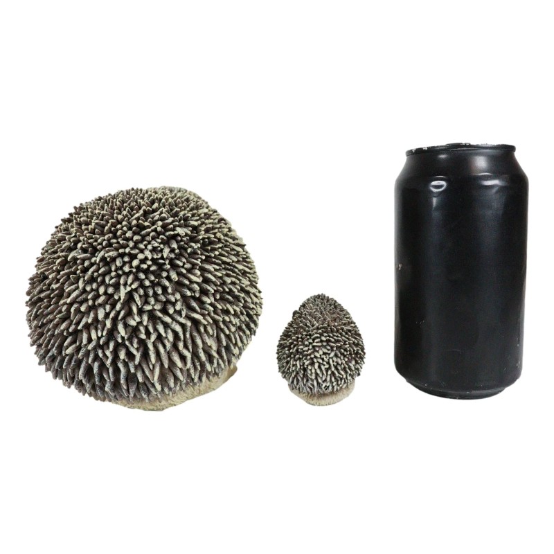 Set Of 2 Wildlife Animals Realistic Mother Hedgehog With Baby