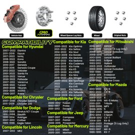 4pcs Forged 50mm 5x114.3 Hubcentric Wheel Spacers12x1.5 Studs (67.1mm CB) Compatible with Genesis Tiburon Veloster Optima Soul Mazda 3 5 CX-7 Miata MX-6 RX-7 RX-8 Compass Patriot Evo8 9 10 Eclipse
