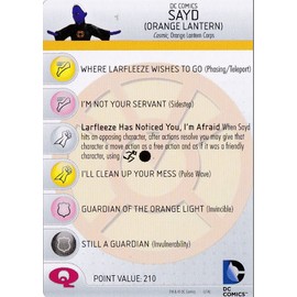 WizKids Heroclix DC War of Light #035a Sayd (Orange Lantern) Figure Complete with Character Card