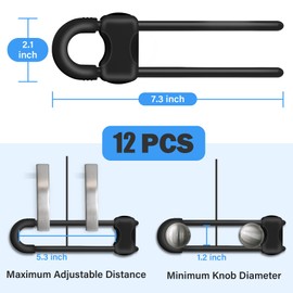 Baby Proofing Cabinets,Cabinet Locks for Babies,12 Pack U-Shaped Child Locks for Cabinets, Child Proof Cabinet Latches,Child Safety Cabinet Locks with Adjustable by SPISPI (Black)