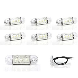 Set of 12/24 V Outline Marker Lamp White Marker Light Position Light Thin